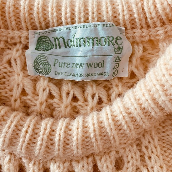 Cream colored cable knit small sweater. - Picture 3 of 3